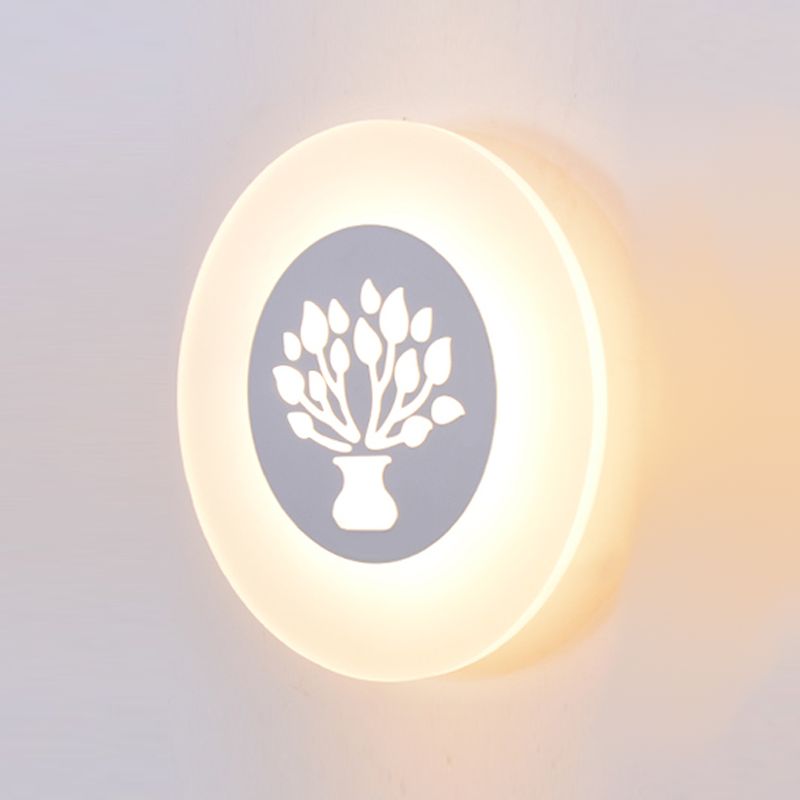 Moderner Stil Geometrischer Wandleuchten Metall Multi -Lichter Wandlampen in Weiß