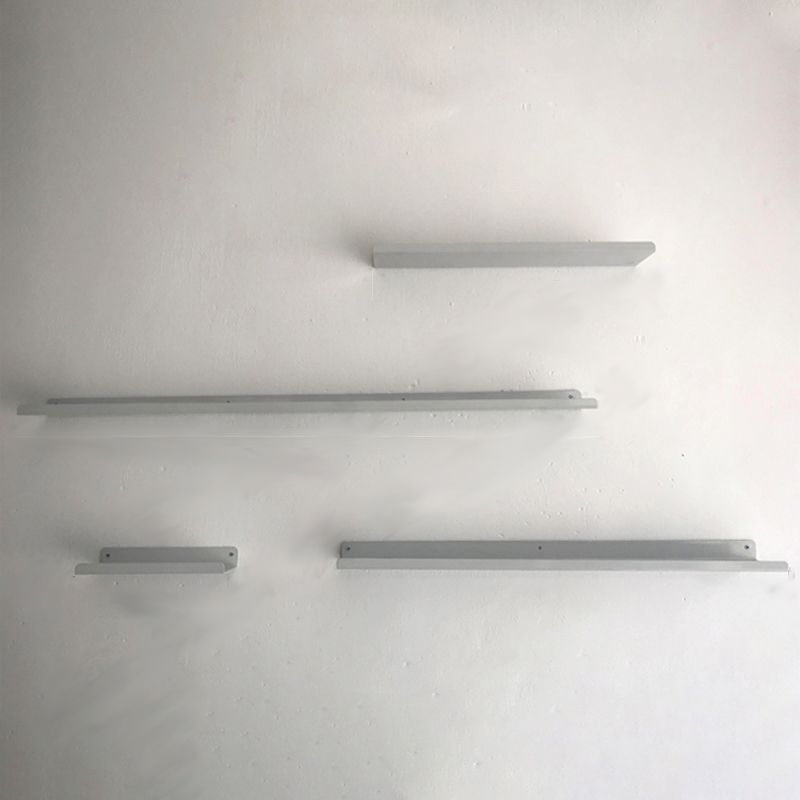 Floating Closed Back Bookshelf Metal Contemporary Bookcase with Shelf