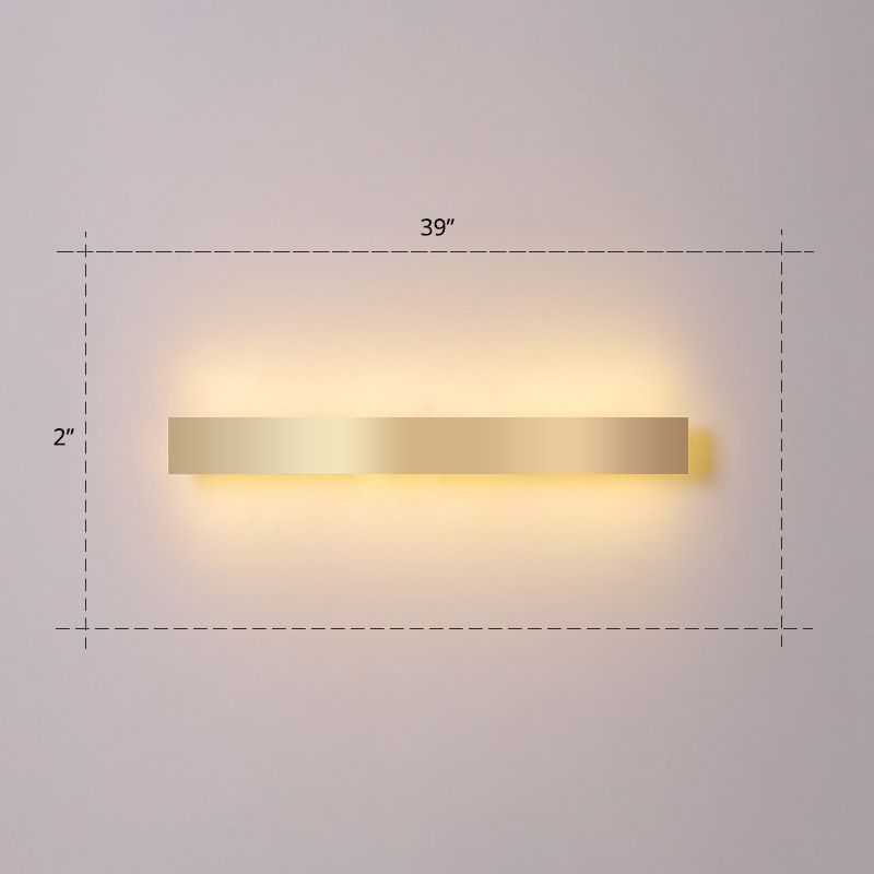 Aluminium staafvormige spoelwand SCONCE Minimalistisch goud vergulde LED -wandlampje voor woonkamer
