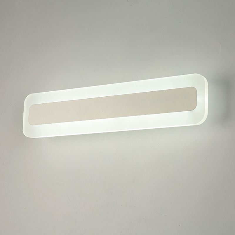 Linear Shade Metal Wall Sconce Modern Single Light Mirror Wall Mount Lighting
