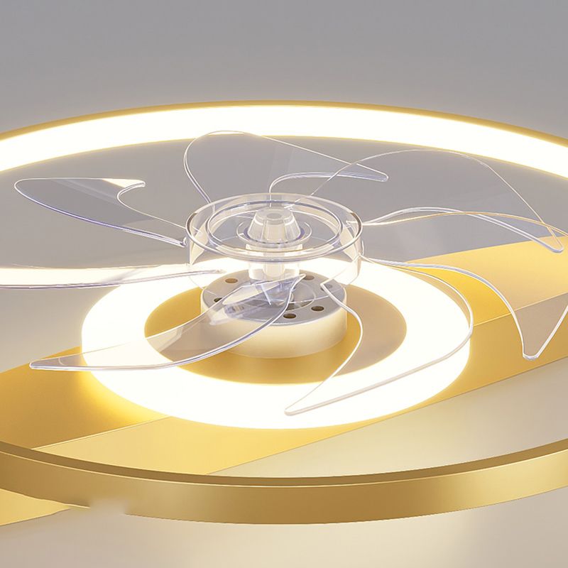 Géométrie de la lampe de la lampe à fans de plafond de style simple moderne