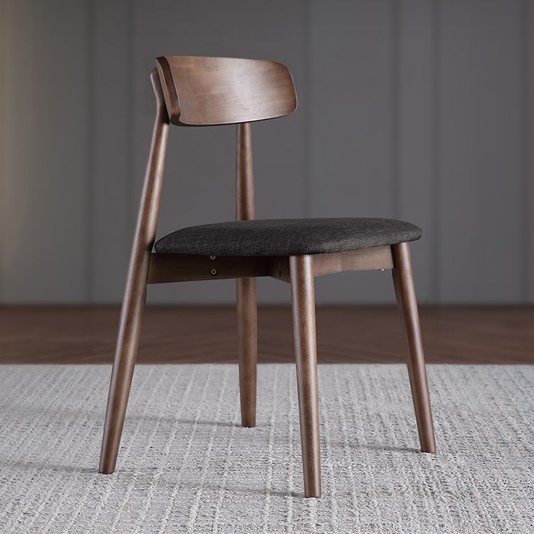Contemporary Style Dining Chair Armless Dining Chair with Wooden Legs for Kitchen