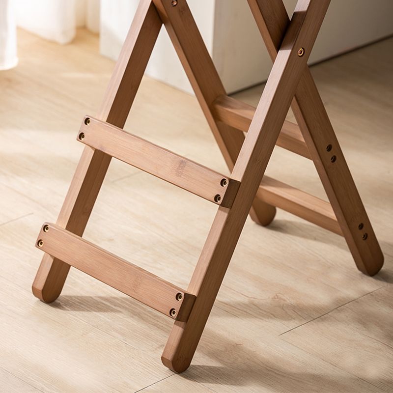 Contemporary Dining Stools Low Back Folding Bar Stools with Footrest