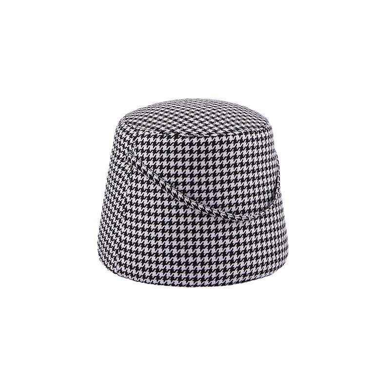 Solid Color Fabric Standard Stool Modern Style Simple Round Stool