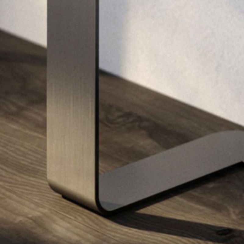 Stone Half Moon Console Table Modern 13.78" W Accent Table for Hall