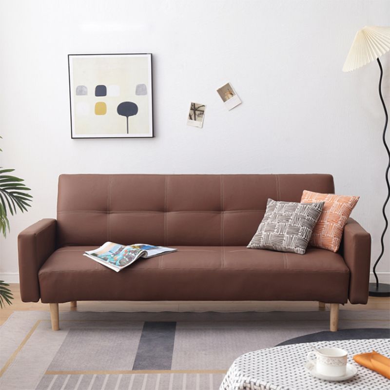 Vintage Tufted Square Arm Living Room 3 Seater Standard Settee