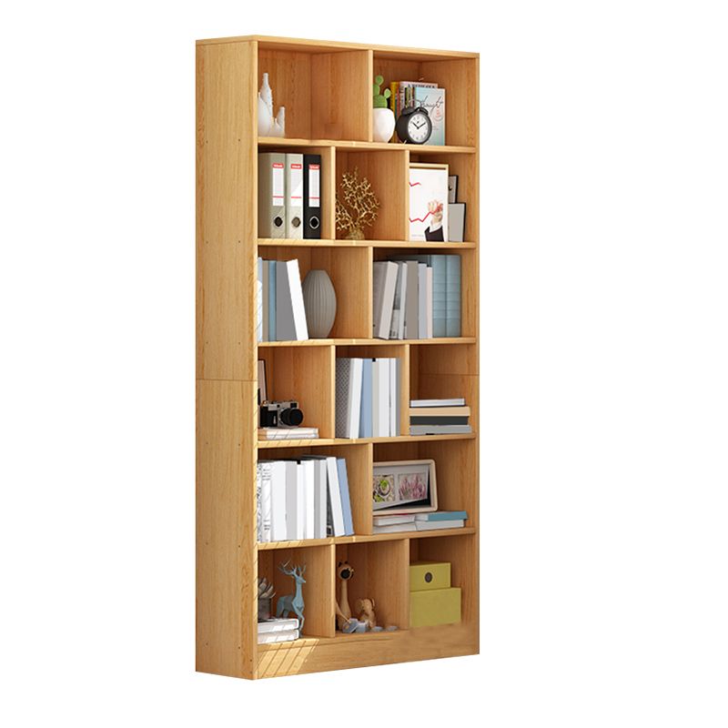 Closed Wood Bookcase Modern Minimalist Home Living Room Standard Bookshelf