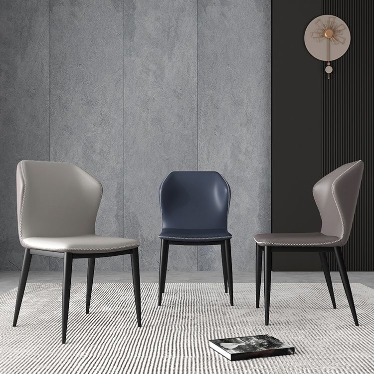 Sillas de comedor de metal industrial, silla lateral sin brazos para uso en restaurantes (juego de 2)