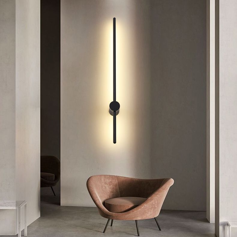 Estilo minimalista moderno Diconteo de pared lineal acrílico 1 apliques de luz
