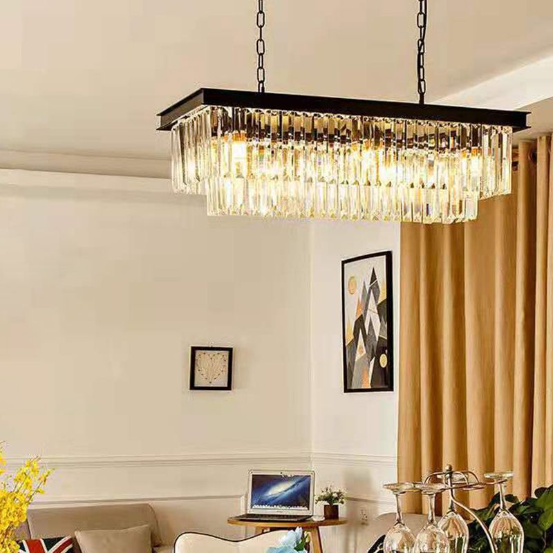 Lámpara de lámpara rectangular de la isla rectangular