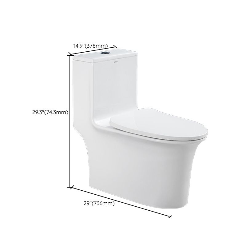 Traditional Flush Toilet Floor Mounted One-Piece Toilet Porcelain Urine Toilet