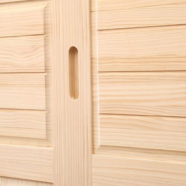 Modern Freestanding Wardrobe Pine Solid Wood Wardrobe with Drawer