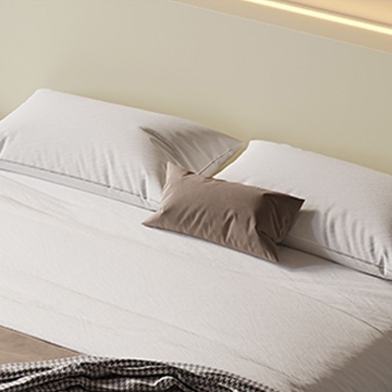 84.65 inch Wide Contemporary Platform Bed Frame Solid Wood Bed