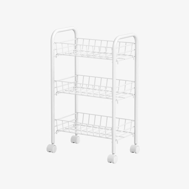 11"W Bookshelf Contemporary Style Bookcase with Casters for Home and Study Room