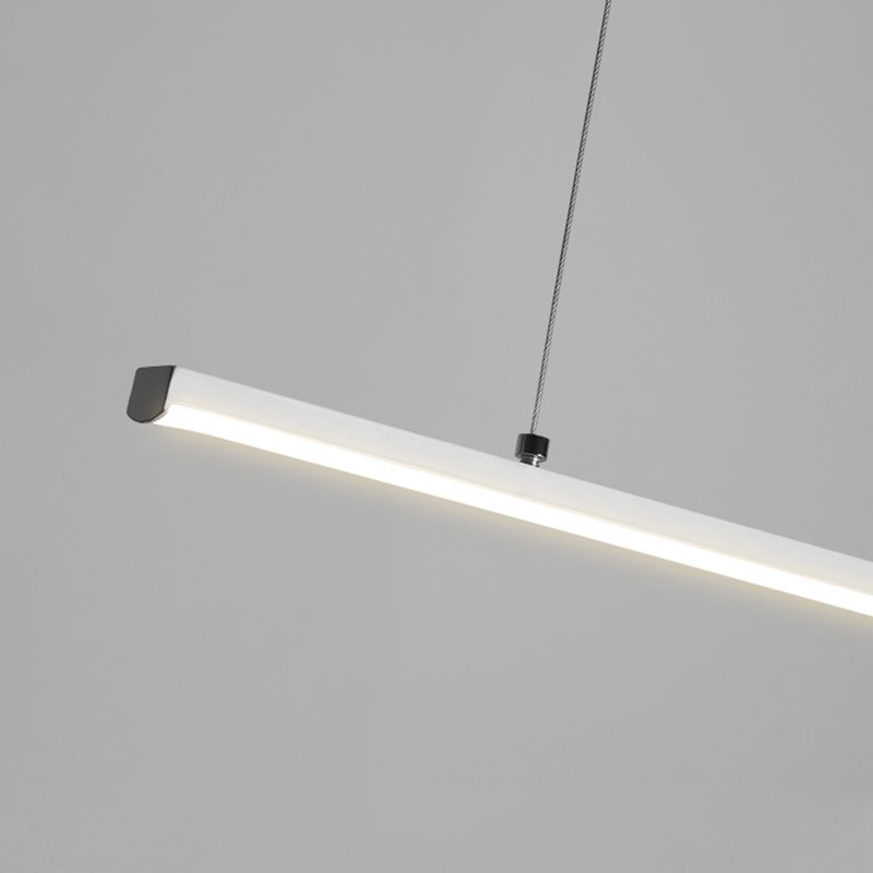 Modern Style LED Pendant Light Long Strip Island Light for Dining Room