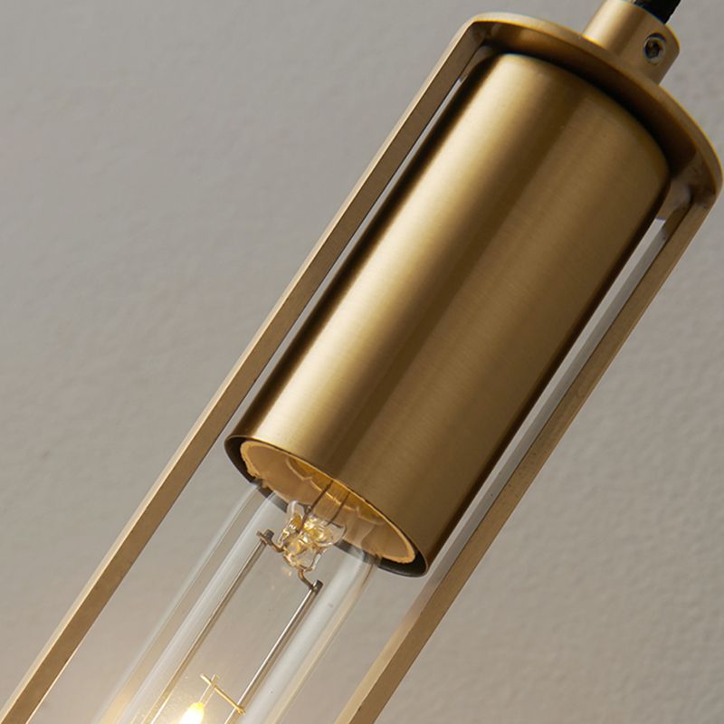 Nordic Style Wall Light Cylinder Shape Wall Lamp with Crystal Shade for Bedroom