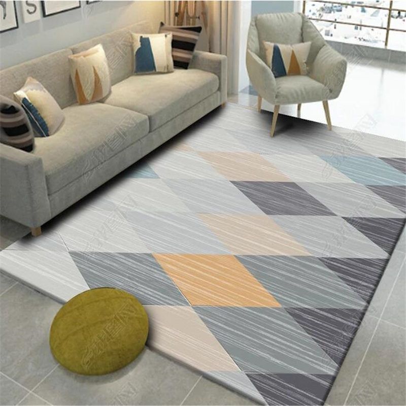 Black Minimalist Rug Blending Graphic Rug Washable Indoor Rug for Drawing Room