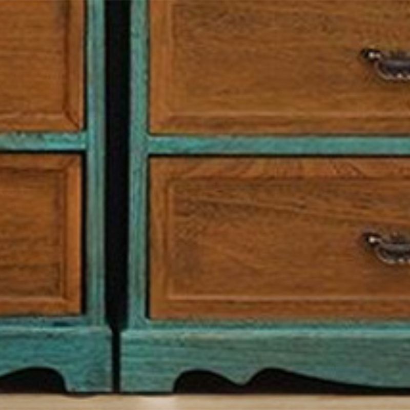 Coastal Solid Wood Lingerie Chest Vertical Storage Chest for Bedroom