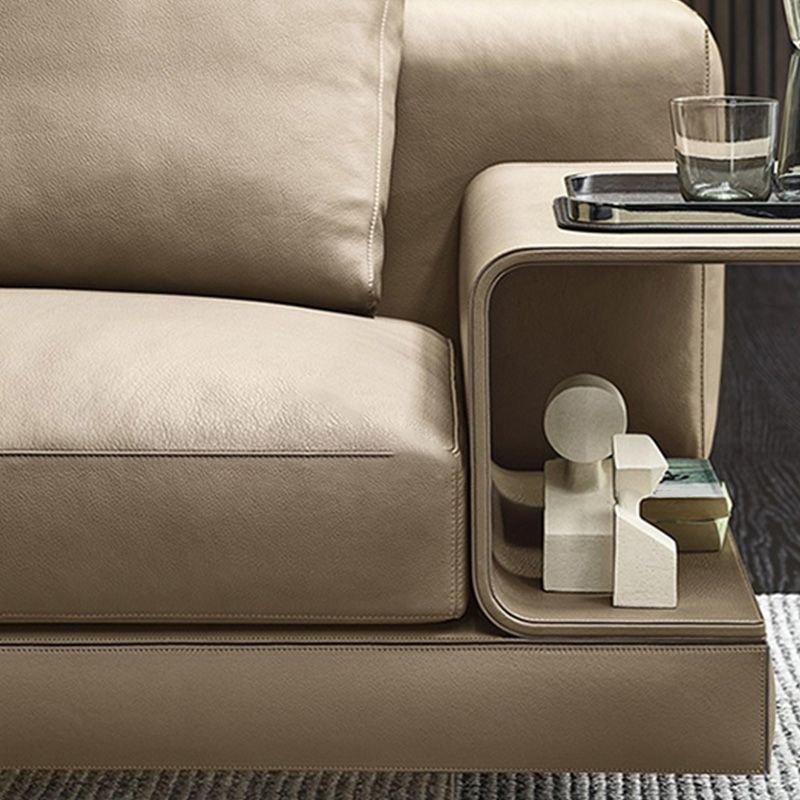 Modernistic Seating with Four Leds Bonus Room Tuxedo Arm Loveseat