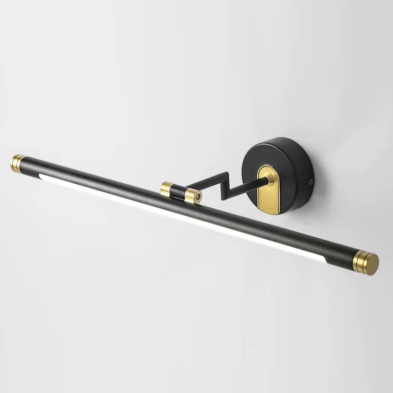 Modern Style Strip Shape Wall Sconce Metal 1 Light Sconce Light for Bathroom