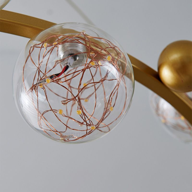 Lámpara colgante de estilo contemporáneo de araña colgante de sputnik para dormitorio de sala de estar