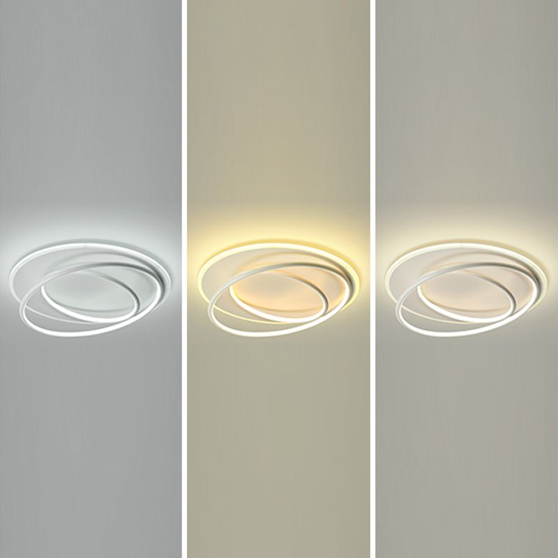 Plafonnier LED à montage encastré moderne, ligne géométrique, abat-jour en Silicone, pour chambre à coucher