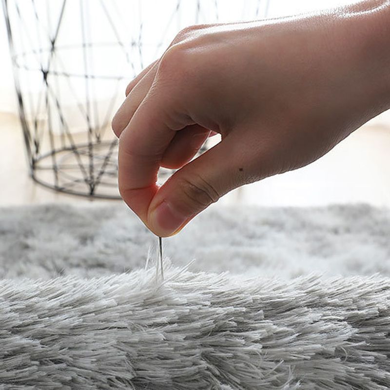 Round Plain Shag Rug Polyester Simplicity Carpet Pet Friendly Indoor Carpet for Home Decoration