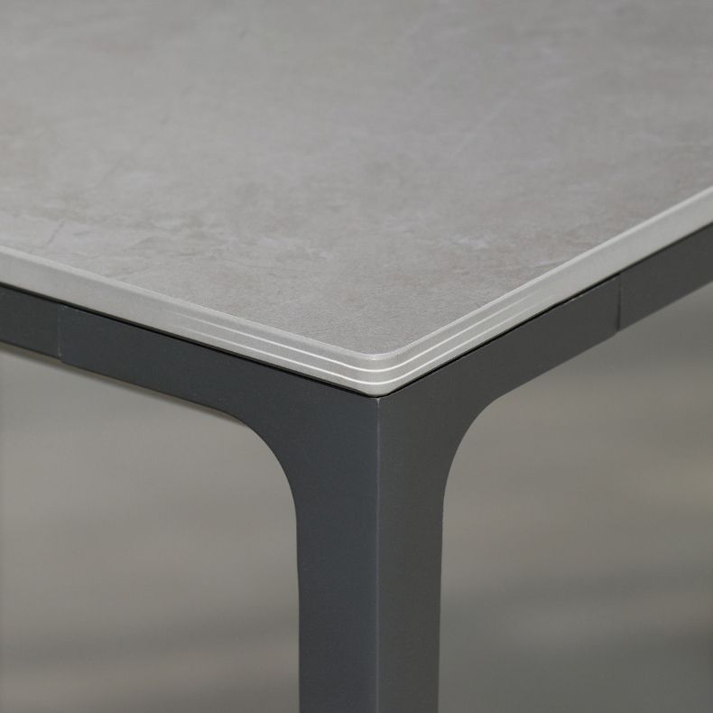 Modern 1/4/5/7 Pieces Metal Dining Set Stone Dining Table Set for Outdoor