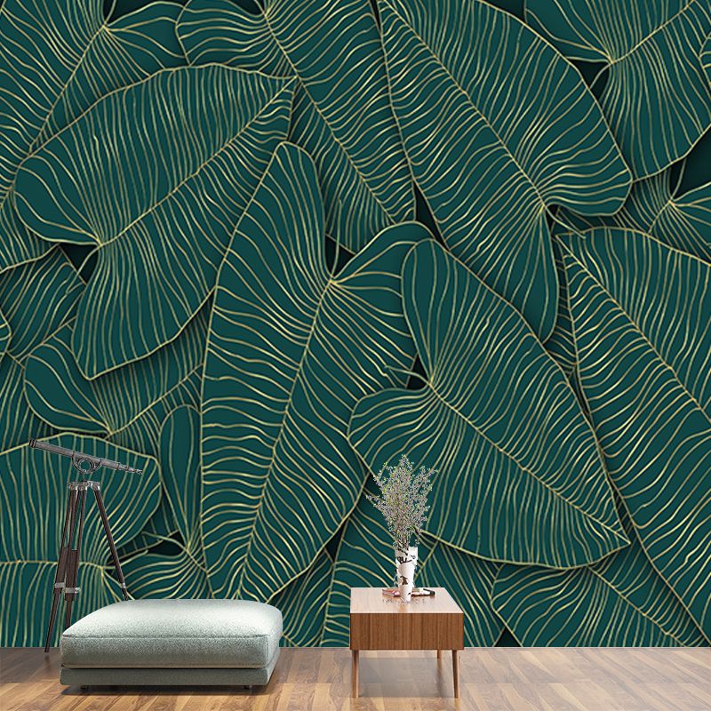 Tropical Leaves Indoor Decoration Mural for Living Room Bedroom, Made to Measure