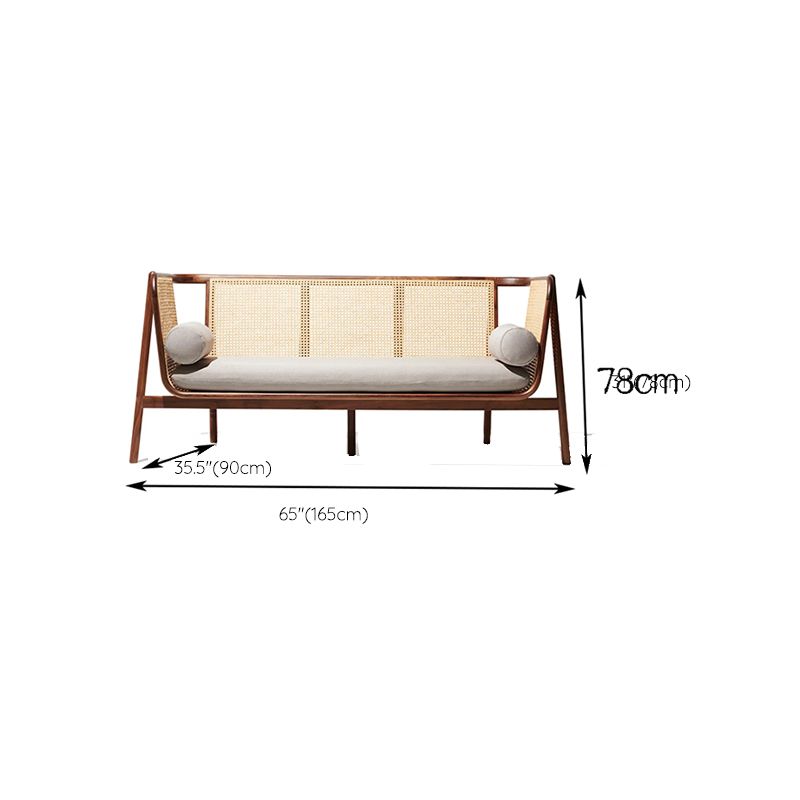 Tropical Corduroy Sofa in Solid Wood Linen Sofa for Living Room