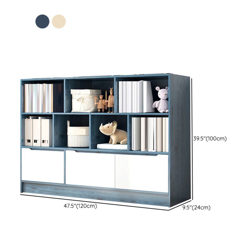 Scandinavian Engineered Wood Bookshelf Standard Bookcase with Shelves