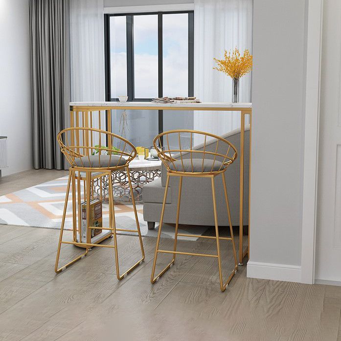 Glam Pub Table Specialty Double Pedestal Bar Table for Indoor Use