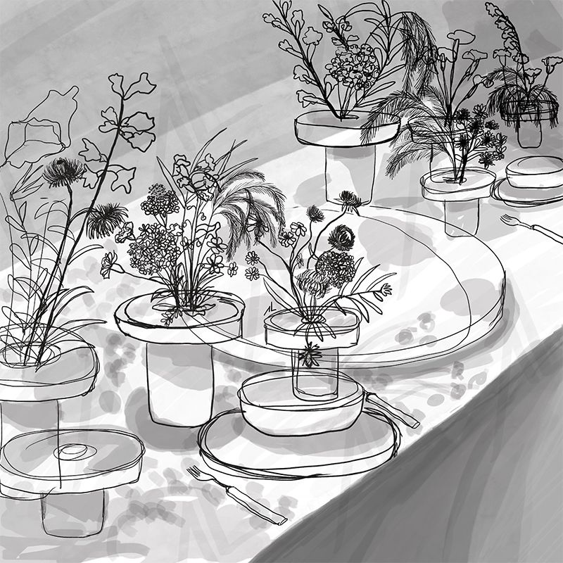 Plant Decoration Mildew Resistant Wallpaper Illustration Sleeping Room Wall Mural