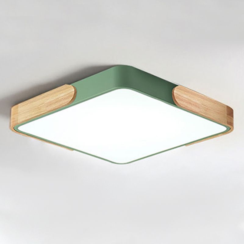 Modern Geometry Shape LED Ceiling Lamp Iron 1 Light Flush Mount Fixture for Living Room