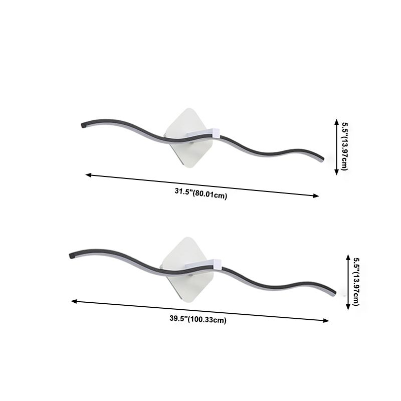 Modern Simple Fashion Style Linear Shade Wall Sconce Metal 1 Approches légères