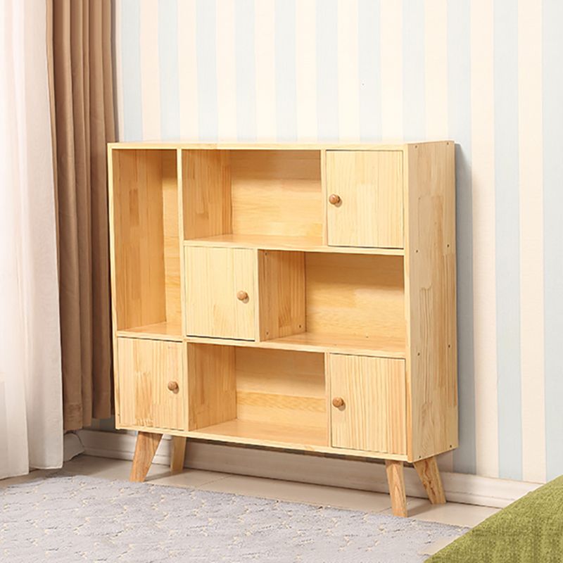 Standard Wooden Bookcase Modern Natural Bookshelf with Shelves