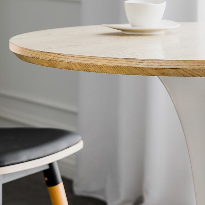 Modern Round Wood Dining Table Tulip Base Home Kitchen Dinner Dining Table