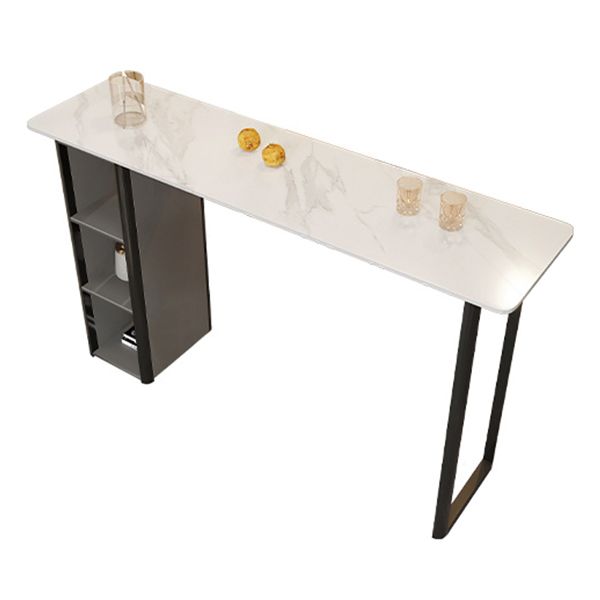 Industrial Rectangle Stone Bar Table Set 1/2/4 Pieces Counter Table for Indoor