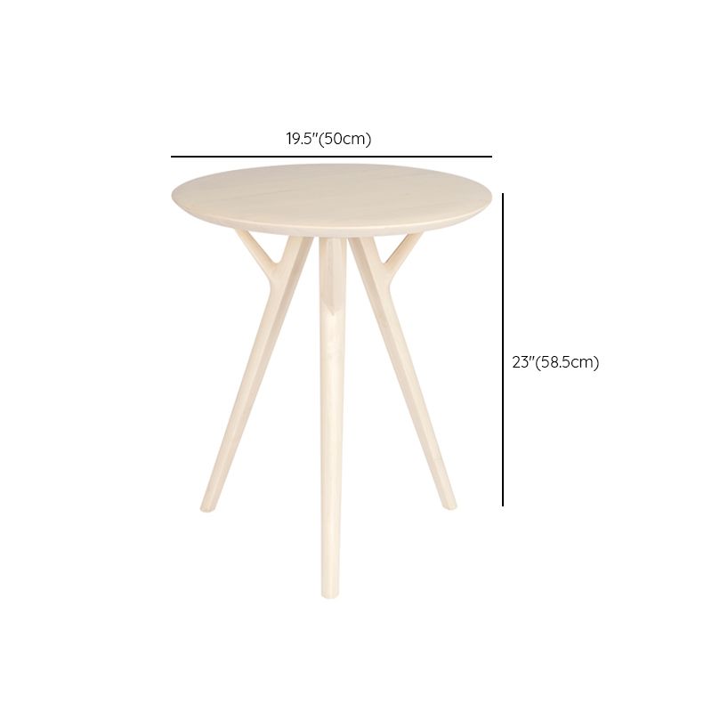 Maple Wood Side Table Modern Outdoor Round Patio Table in Natural