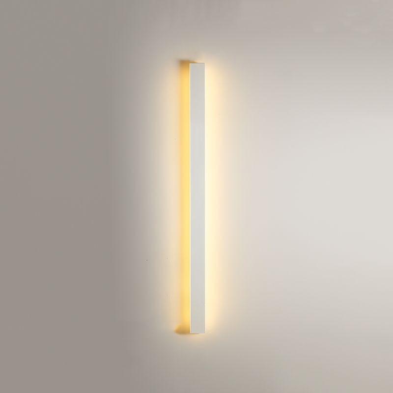 Linear Shape Metal Wall Lighting Idea Modern Style 1 Light Wall Mount Lighting