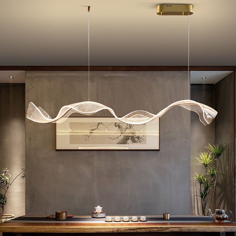 Nordic Island Lighting Fixture Acrylic LED Pendant Light for Dining Room