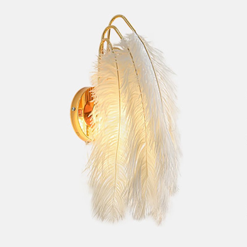 Feather Geometric Wall Light Sconce Modern 1 Light Wall Mounted Lamp