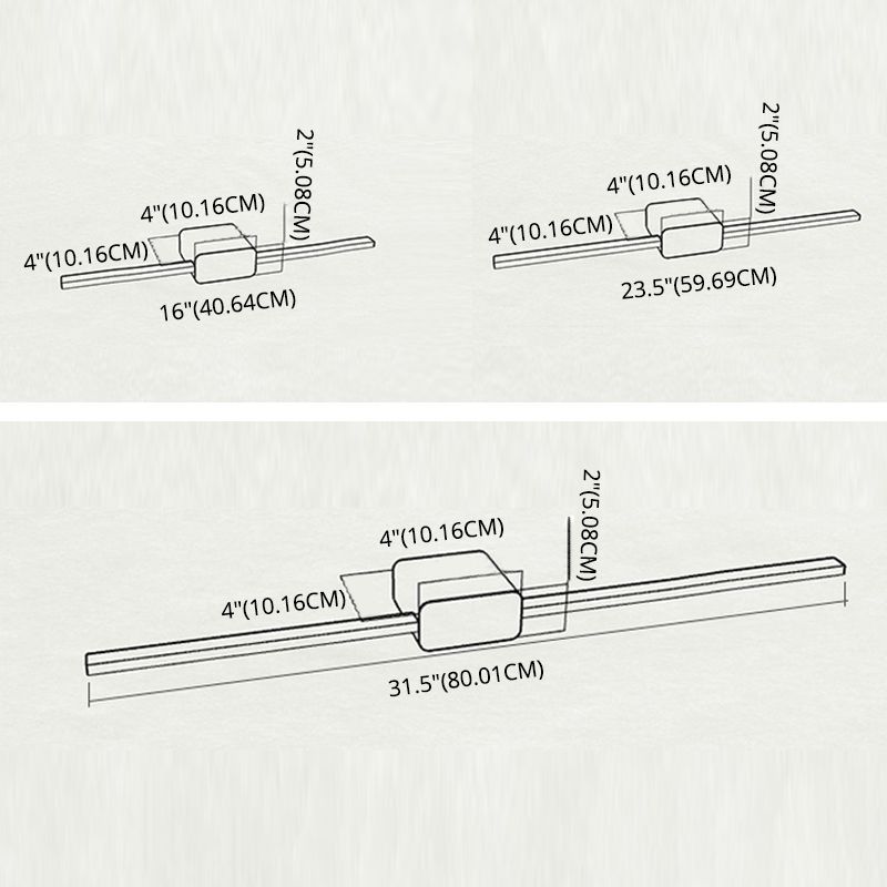 Moderne minimalistische stijl lineaire wand gemonteerd ijdelheid lichten aluminium ijdelheid verlichting ideeën voor badkamer