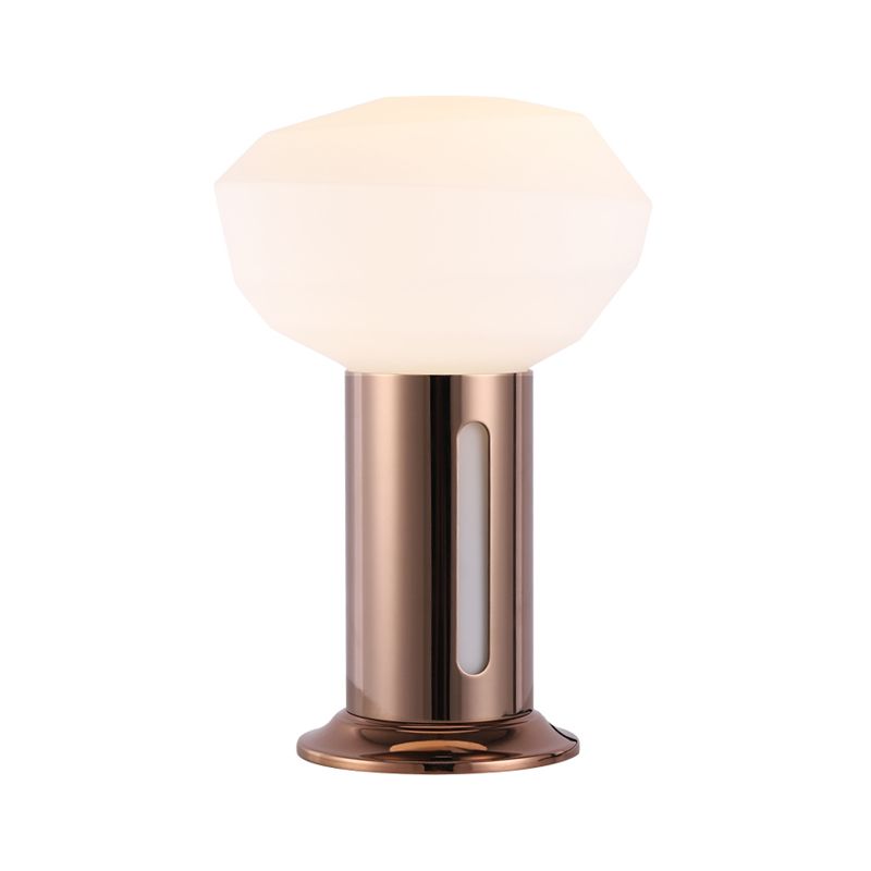 Knospe-Form Nachttisch Licht modernistisches Opalglas 1 leichte Nachttisch-Nachttisch-Lampe in Kupfer