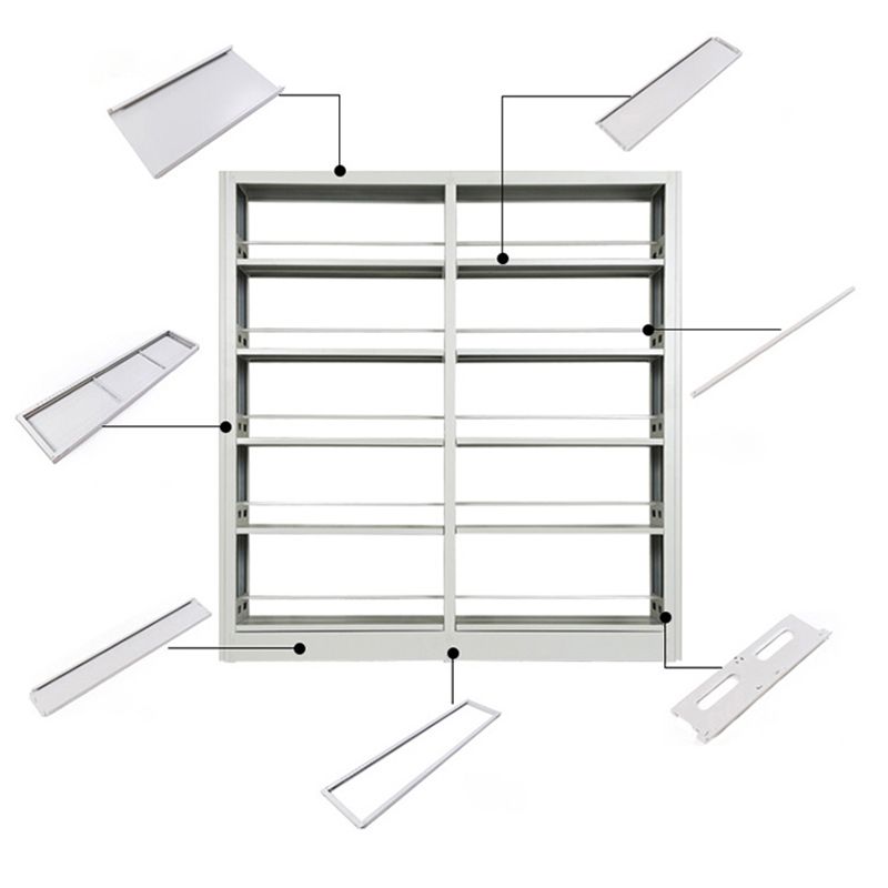 Rectangle Etagere Bookcase Modern Metal Open Bookcase with Shelves