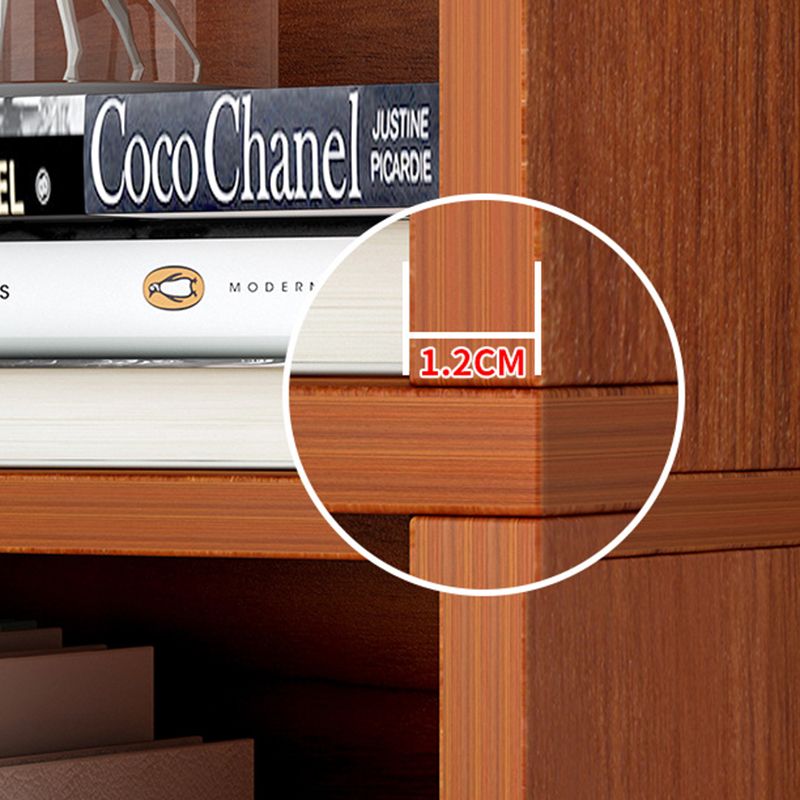 Modern Manufactured Wood Standard Bookshelf Vertical Closed Back Bookcase for Home