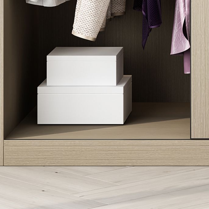 Engineered Wood Wardrobe Armoire Modern Sliding Door Wardrobe