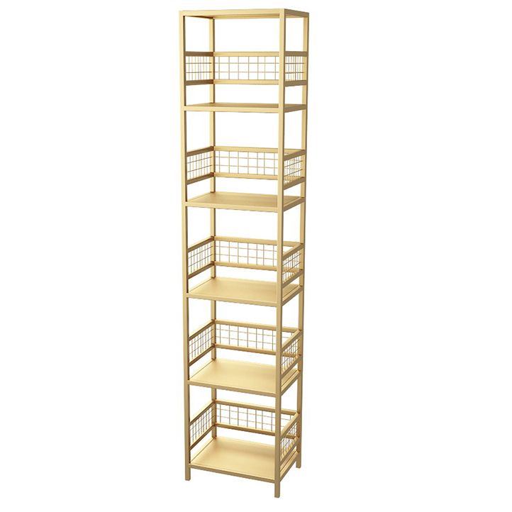 Standard Open Back Bookcase Glam Shelves Included Metal Bookshelf