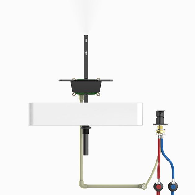 Modern Bathroom Faucet Copper Wall Mounted Fixed Bathroom Faucet