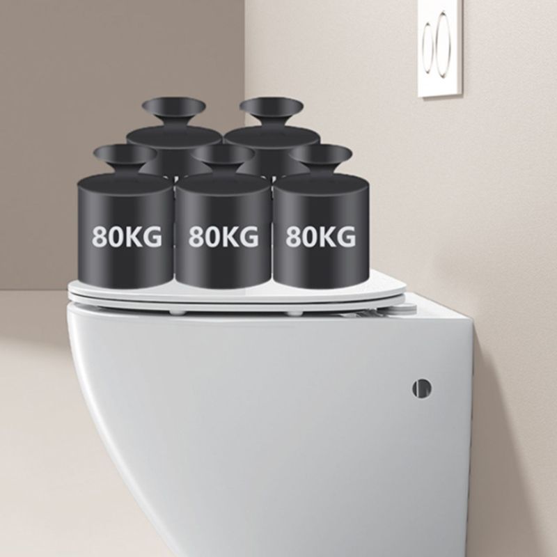 Modern Ceramic Flush Toilet Wall Hung Urine Toilet with Slow Close Seat for Washroom